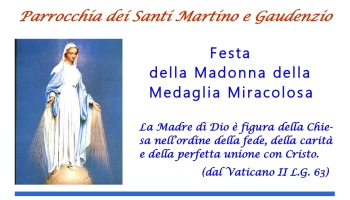 Festa Della Madonna Della Medaglia Miracolosa Parrocchia Dei Santi Martino E Gaudenzio